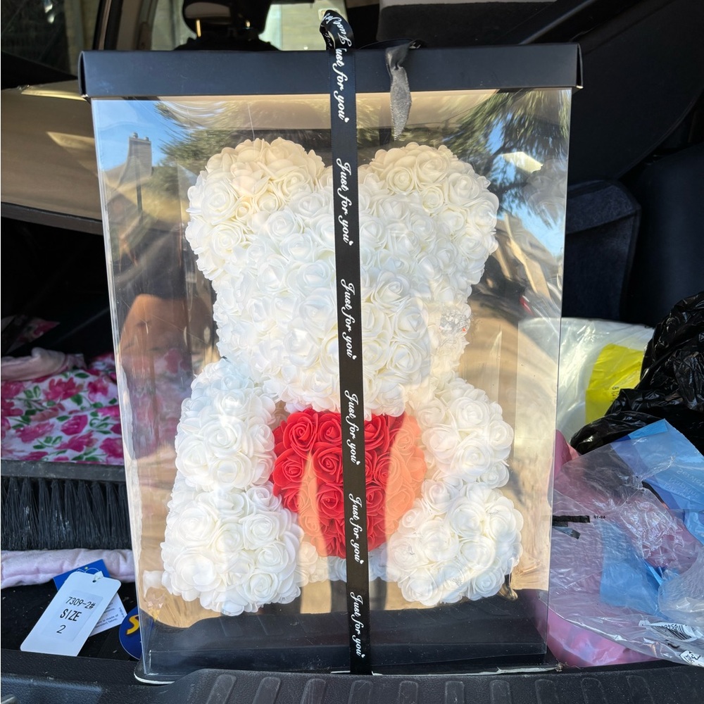 Rose Bear 16 White